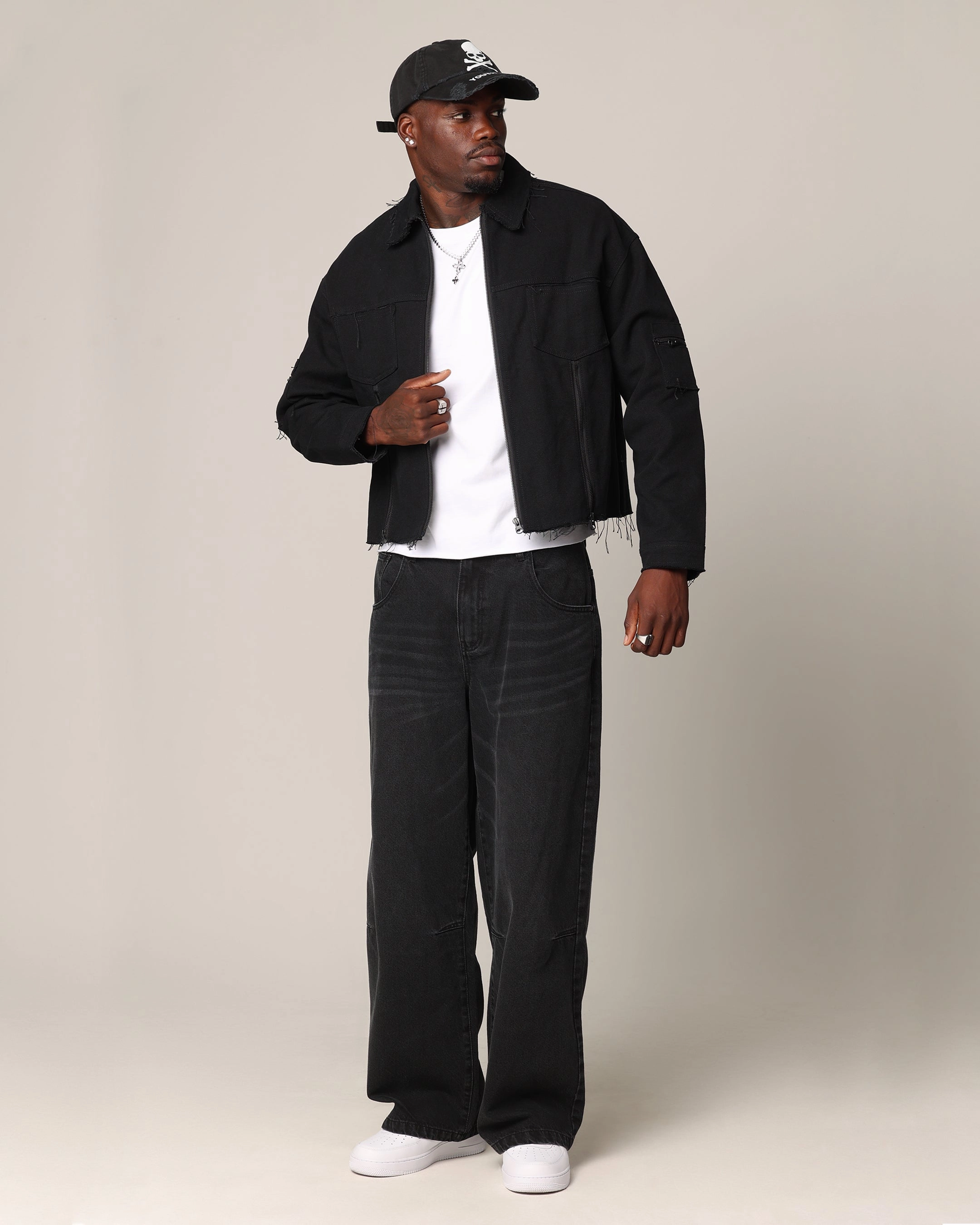 Algorithm Saint Morta Nightcrawler Cuttoff Jacket Black