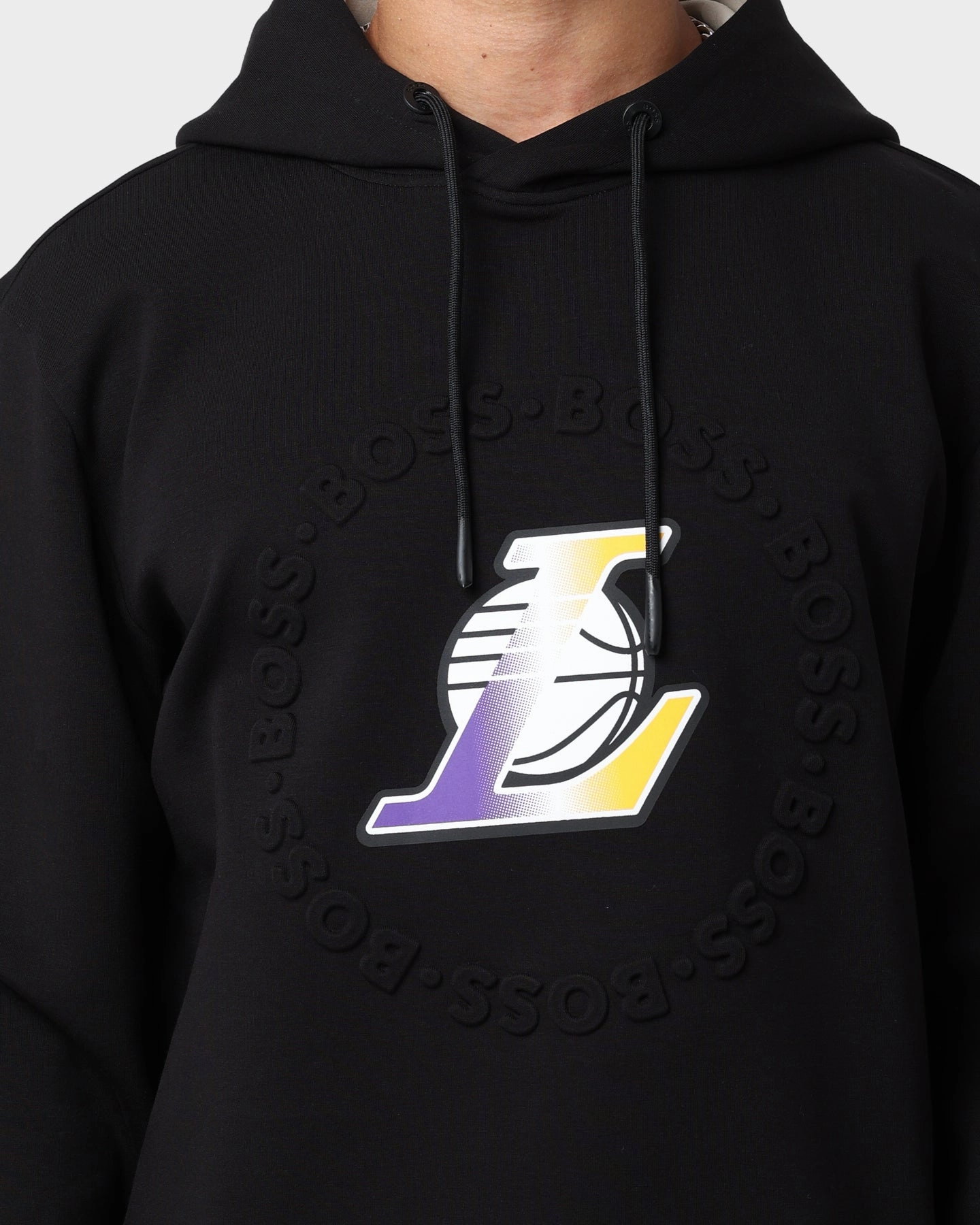 Hugo Boss X NBA Basic Los Angeles Lakers Hoodie Black high-end