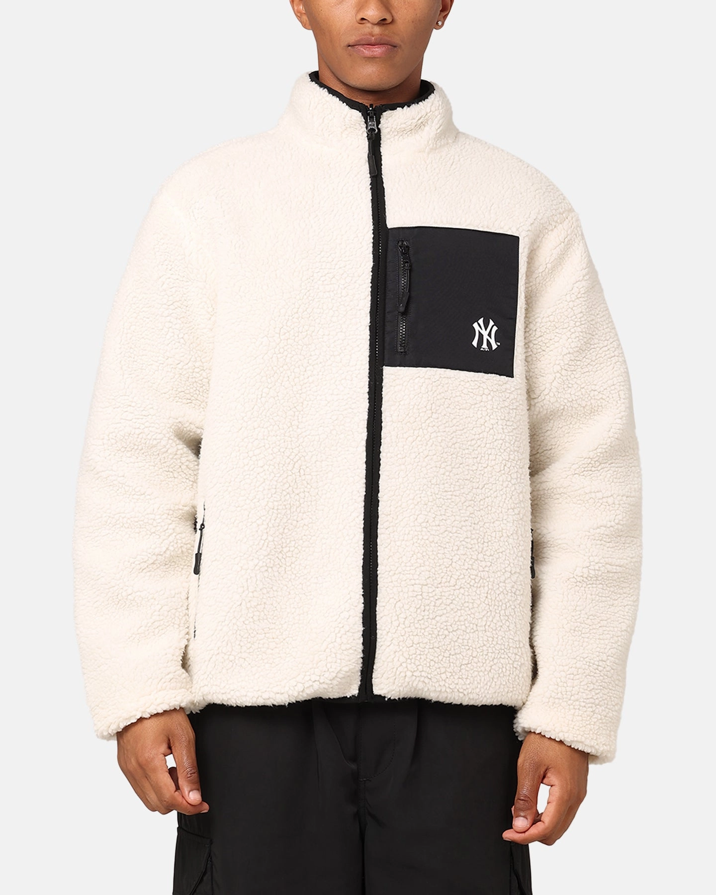 Majestic Athletic New York Yankees Sherpa Jacket Vintage White Admire