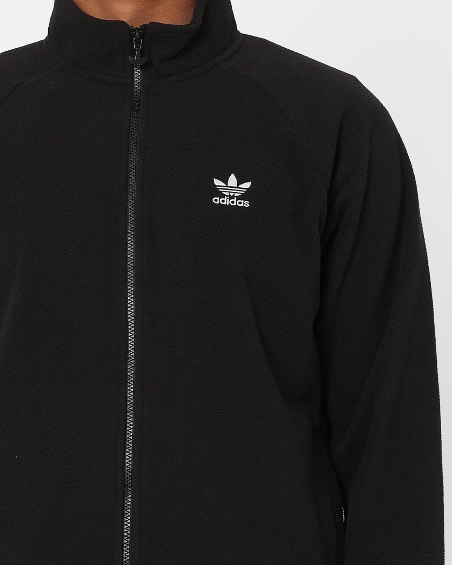 Adidas Adicolour Trefoil Teddy Fleece Jacket Black Communicate
