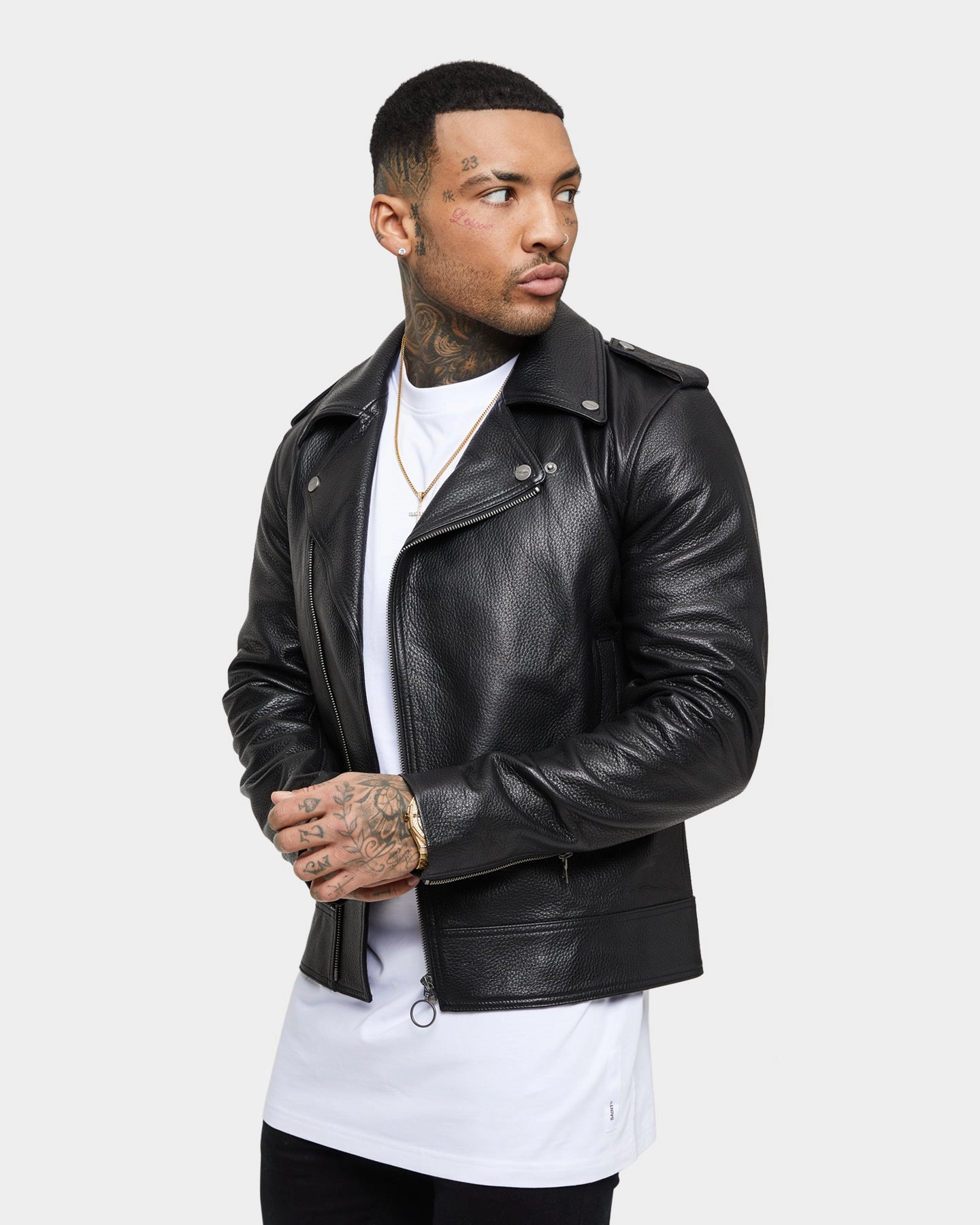 Game Day release Saint Morta Collector Leather Biker Jacket Black