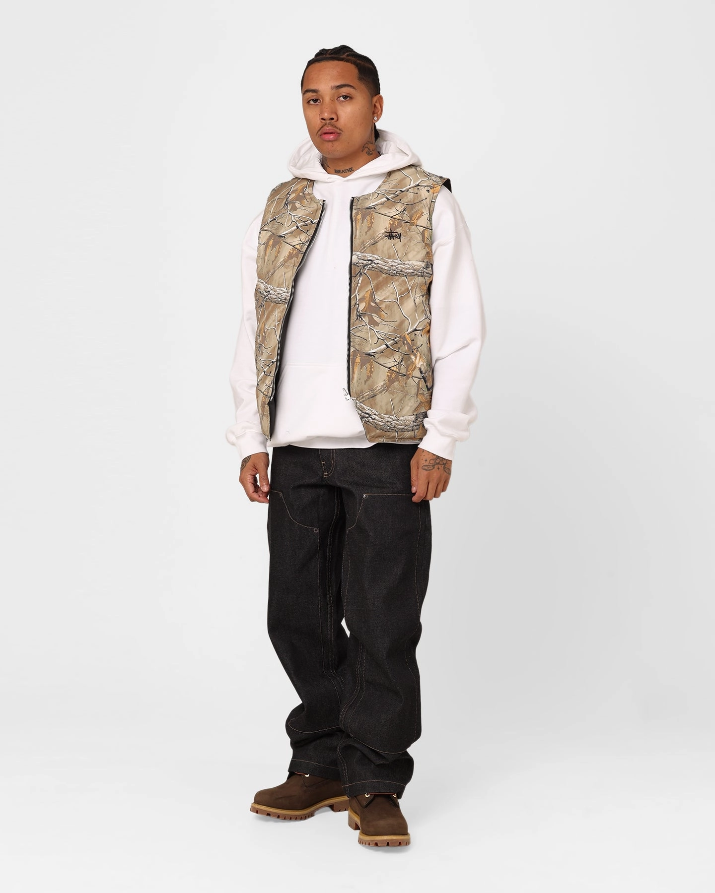 Stussy Real Tree Camo Reversible Vest Real Tree Camo suitable for individual sports Winter Outer Layer