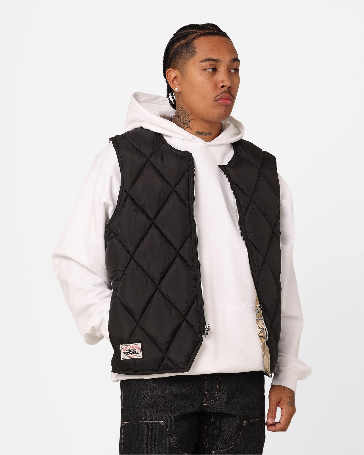 Waterproof Outerwear Status Stussy Real Tree Camo Reversible Vest Real Tree Camo