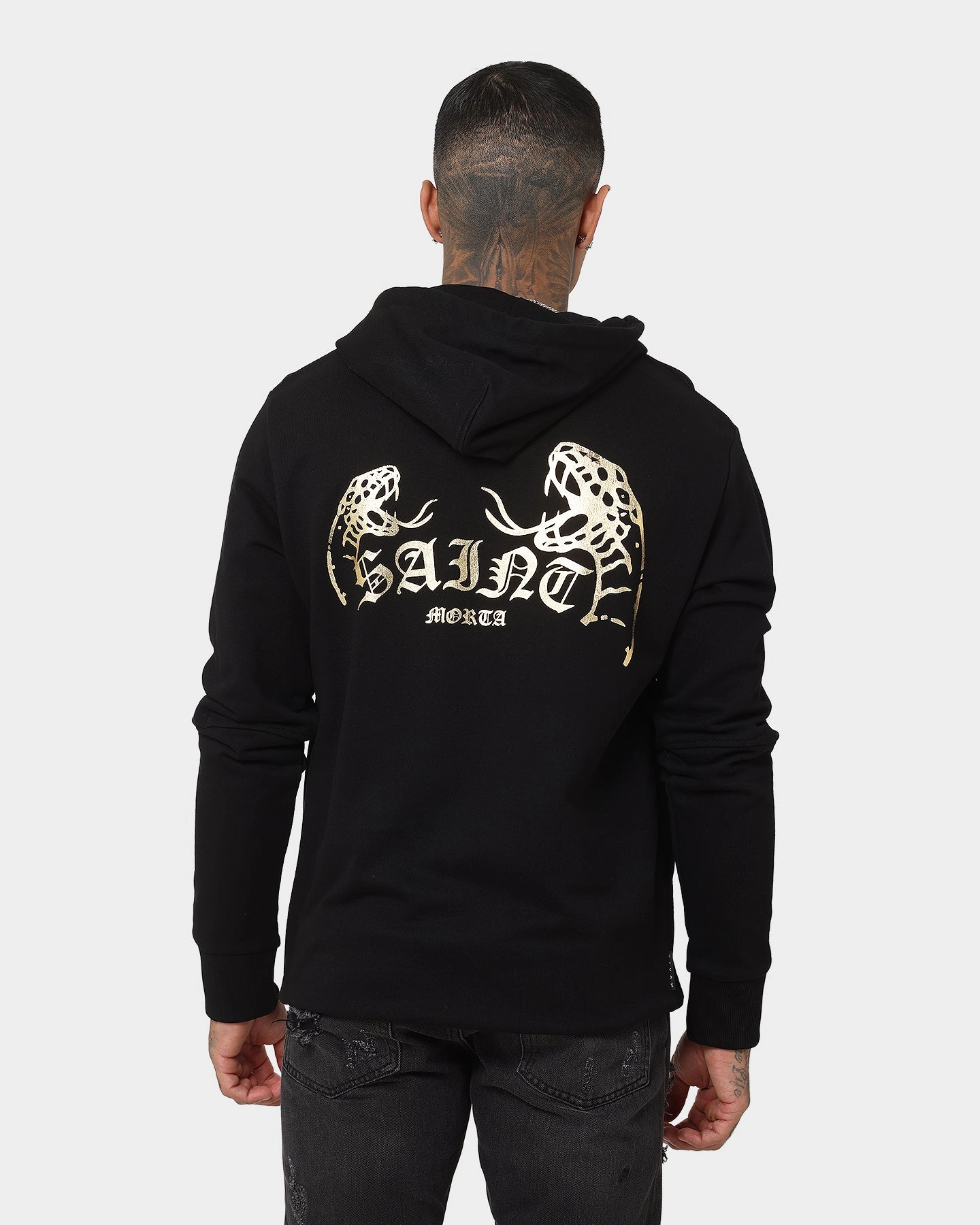 Halloween City Ready Saint Morta Venomous New Age Vintage Hoodie Black