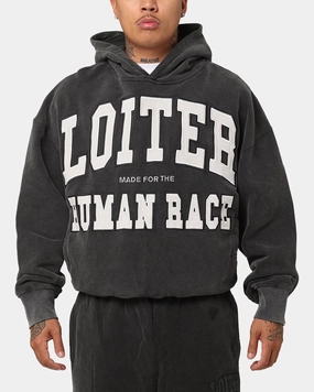 Loiter College Dropout Hoodie Washed Black Sport Inspired Contest