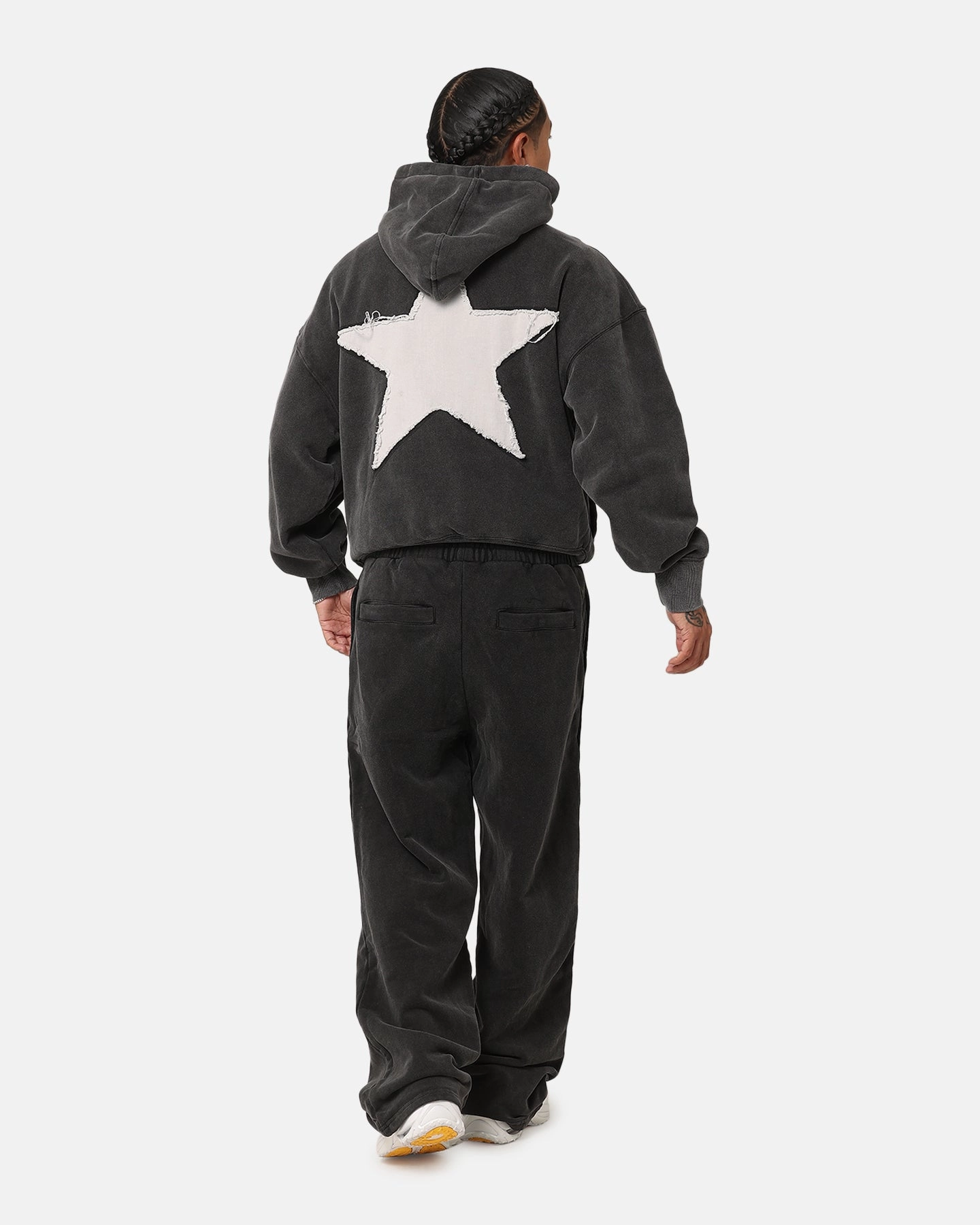 Winter Shield Loiter College Dropout Hoodie Washed Black