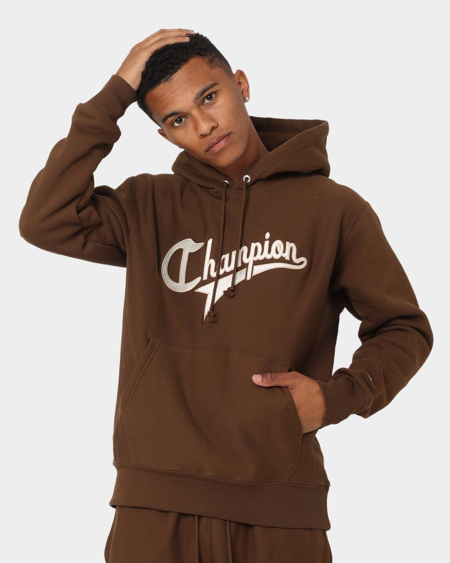 Fast Dry Champion Reverse Weave Cursive Logo Hoodie Dance Monkey