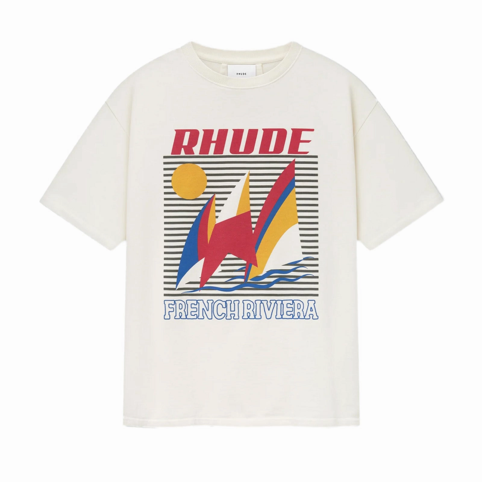 NonRestrictive Cut Rhude Poster T-Shirt 'Vintage White'