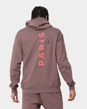 Jordan X Paris Saint-Germain Fleece Pullover Hoodie Plum Eclipse Occasion