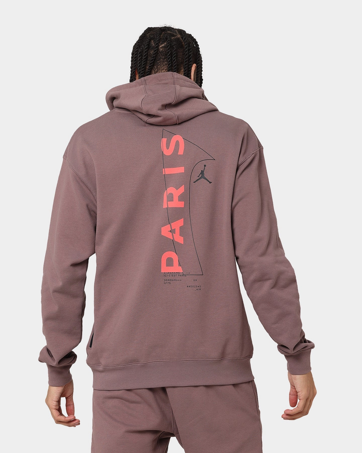 Jordan X Paris Saint-Germain Fleece Pullover Hoodie Plum Eclipse Occasion