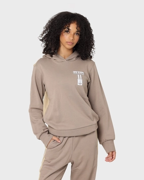 Zippered Pockets Abrasion resistant Adidas Women's Adibreak Hoodie Brown/Beige
