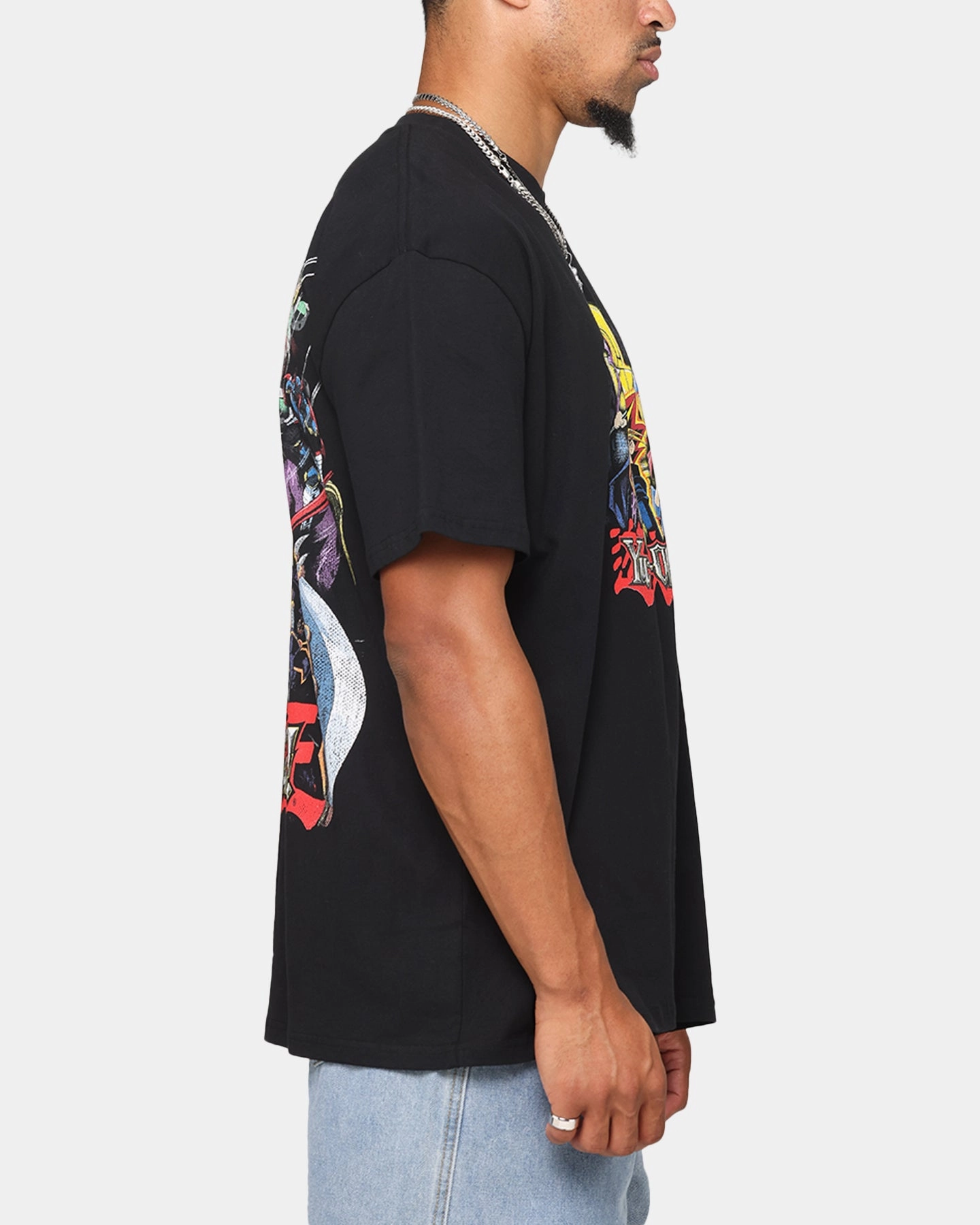 Outdoor Trend Look Basic Piece Goat Crew X Yu-Gi-Oh! Yugi Mutou Heavy T-Shirt Black