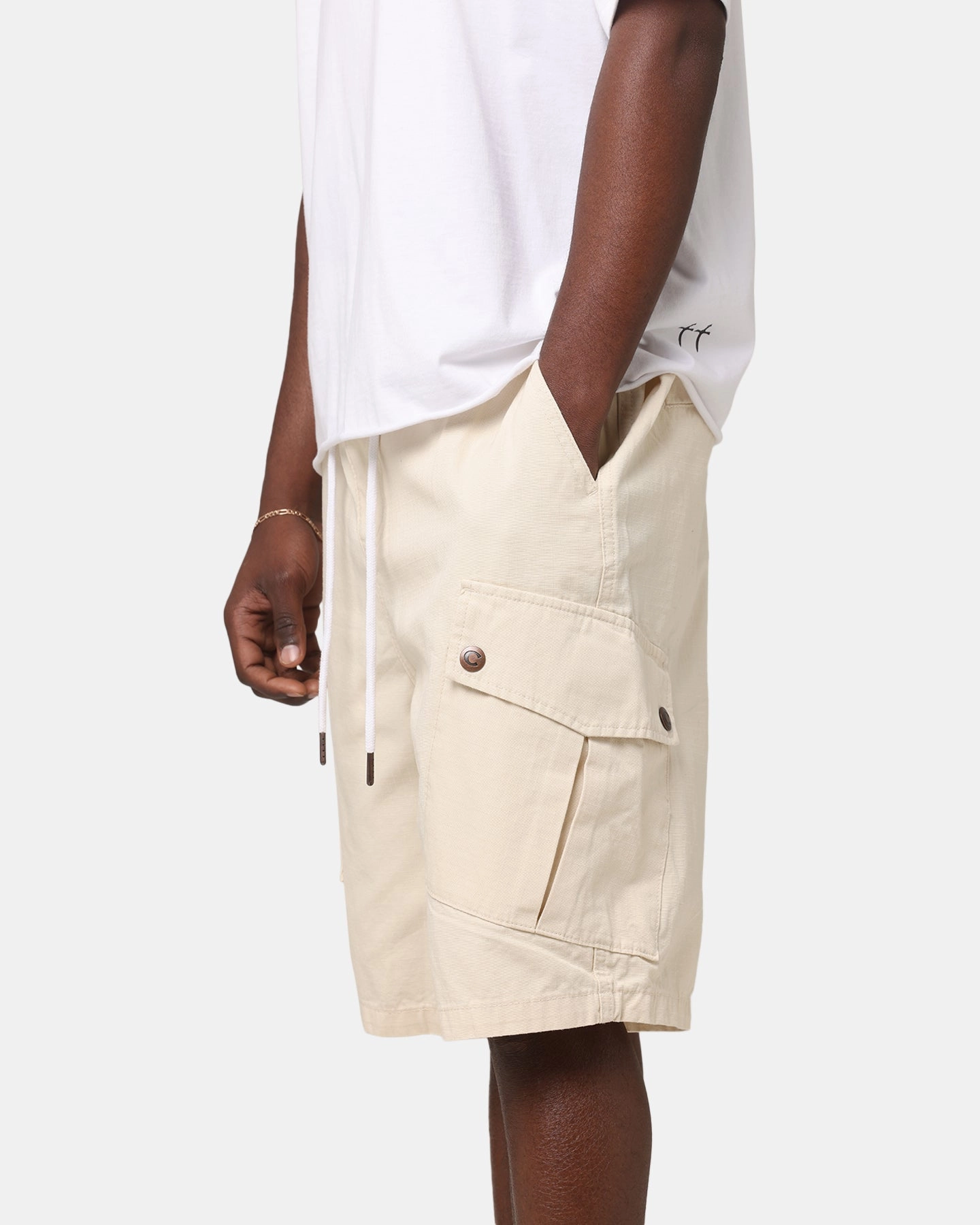 Fast Absorption Textile Carre Quality Cargo Shorts Stone