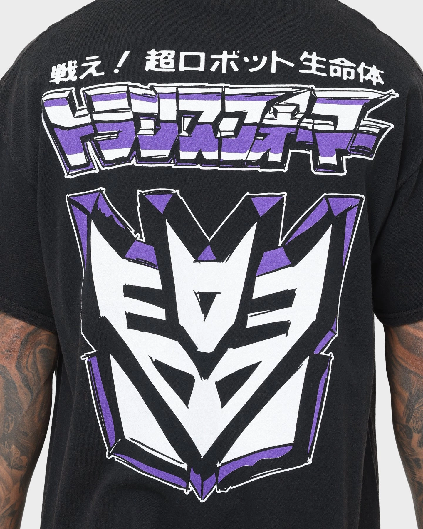 Goat Crew X Transformers Decepticons Vintage T-Shirt Black Wash Comfortable Piece