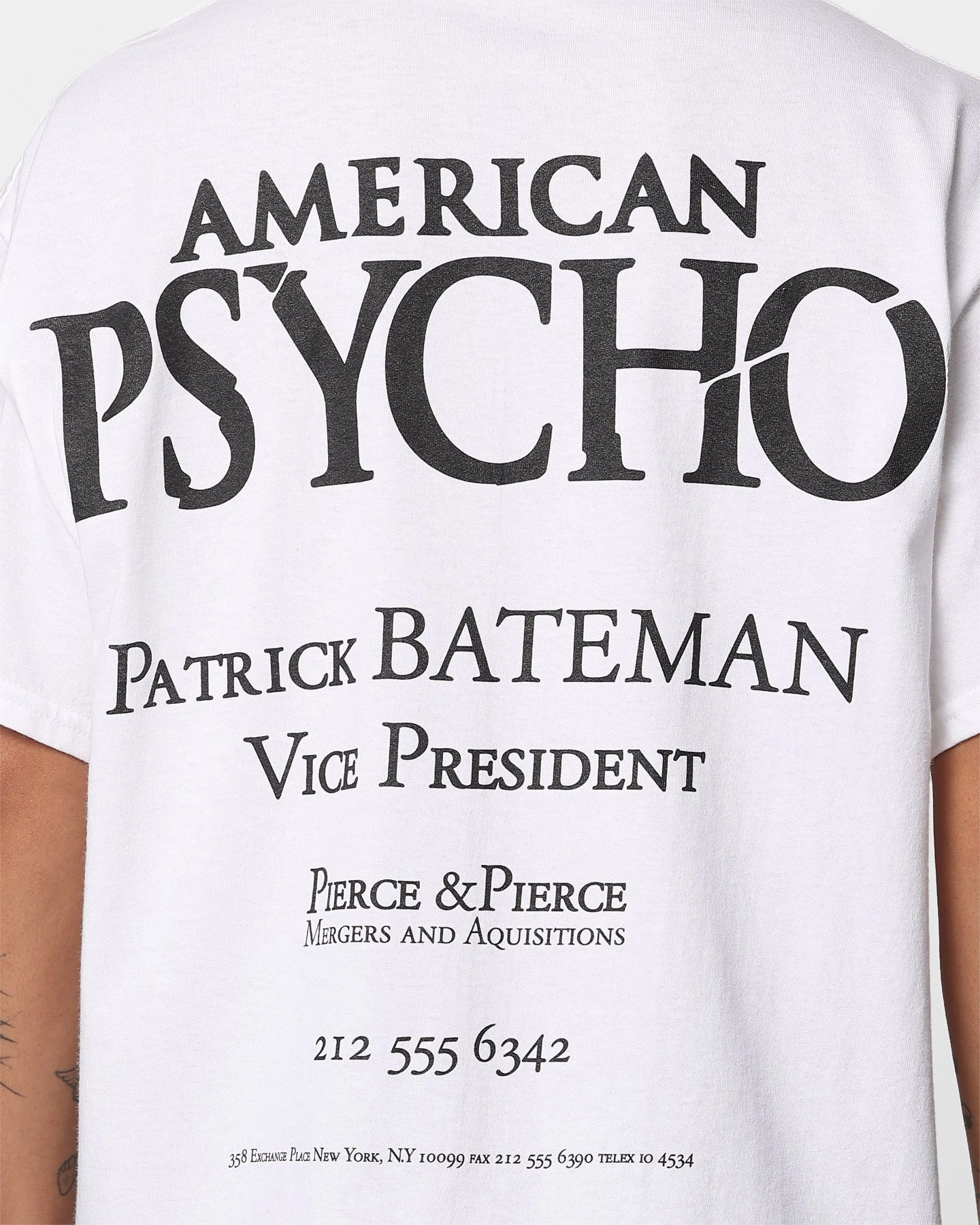 Rats Get Fat X American Psycho Vice President T-Shirt White Outdoor Leisure Look Premium Material