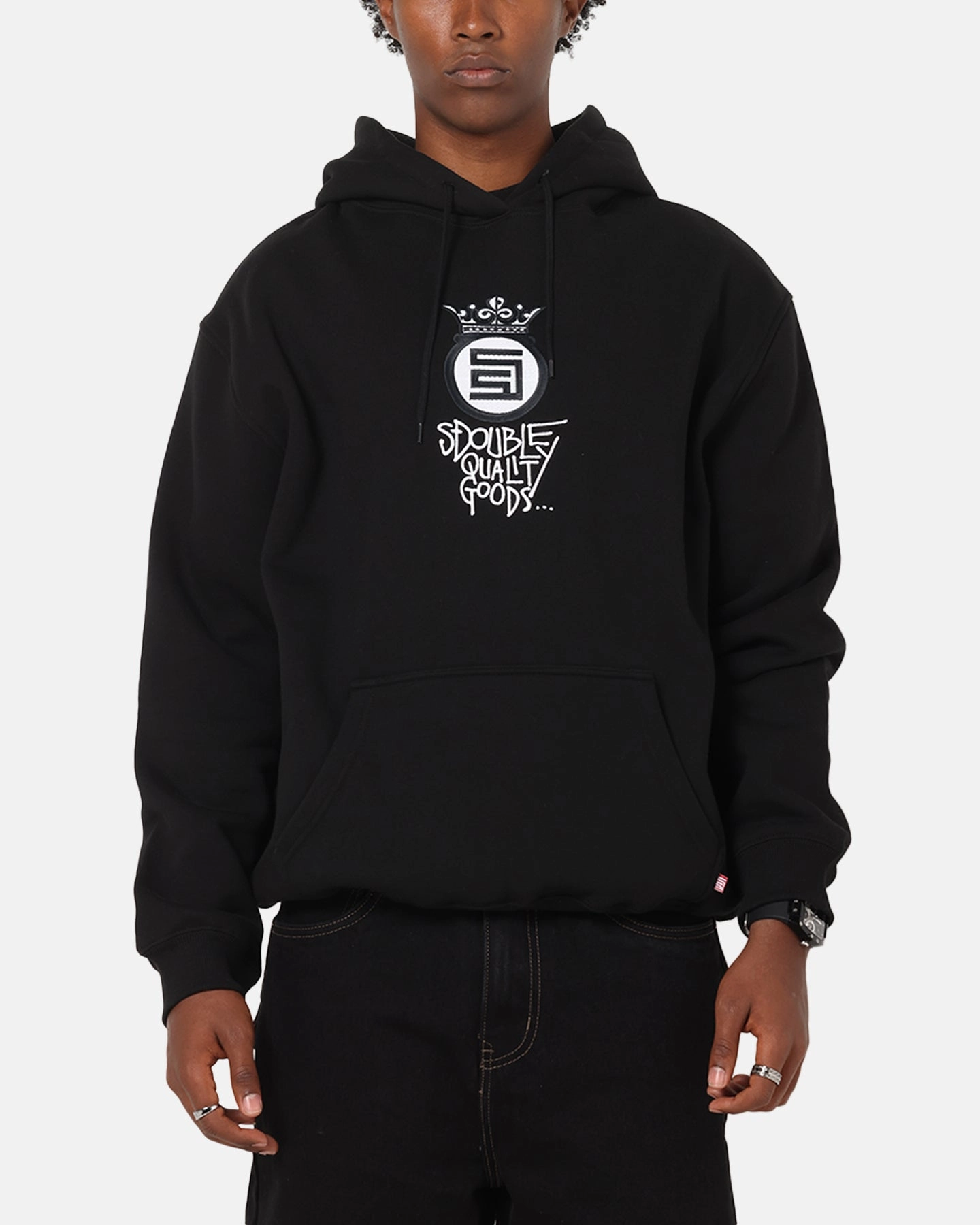 breath easy S Double Crown Dot Hoodie Black