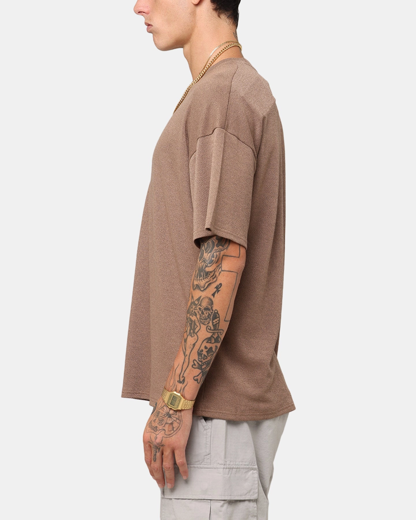 XXIII Tesalate T-Shirt Brown Classic Crew Neck