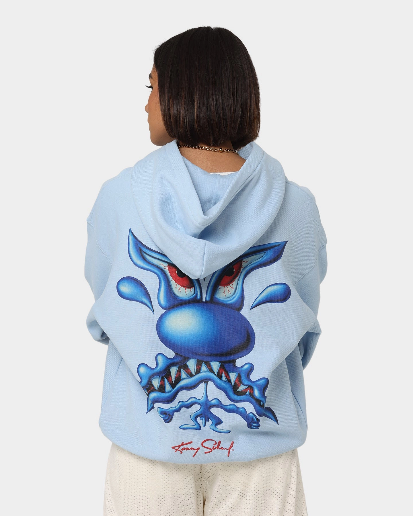 Light Function Carr?? X Kenny Scharf Meanie Oversized Hoodie Light Blue