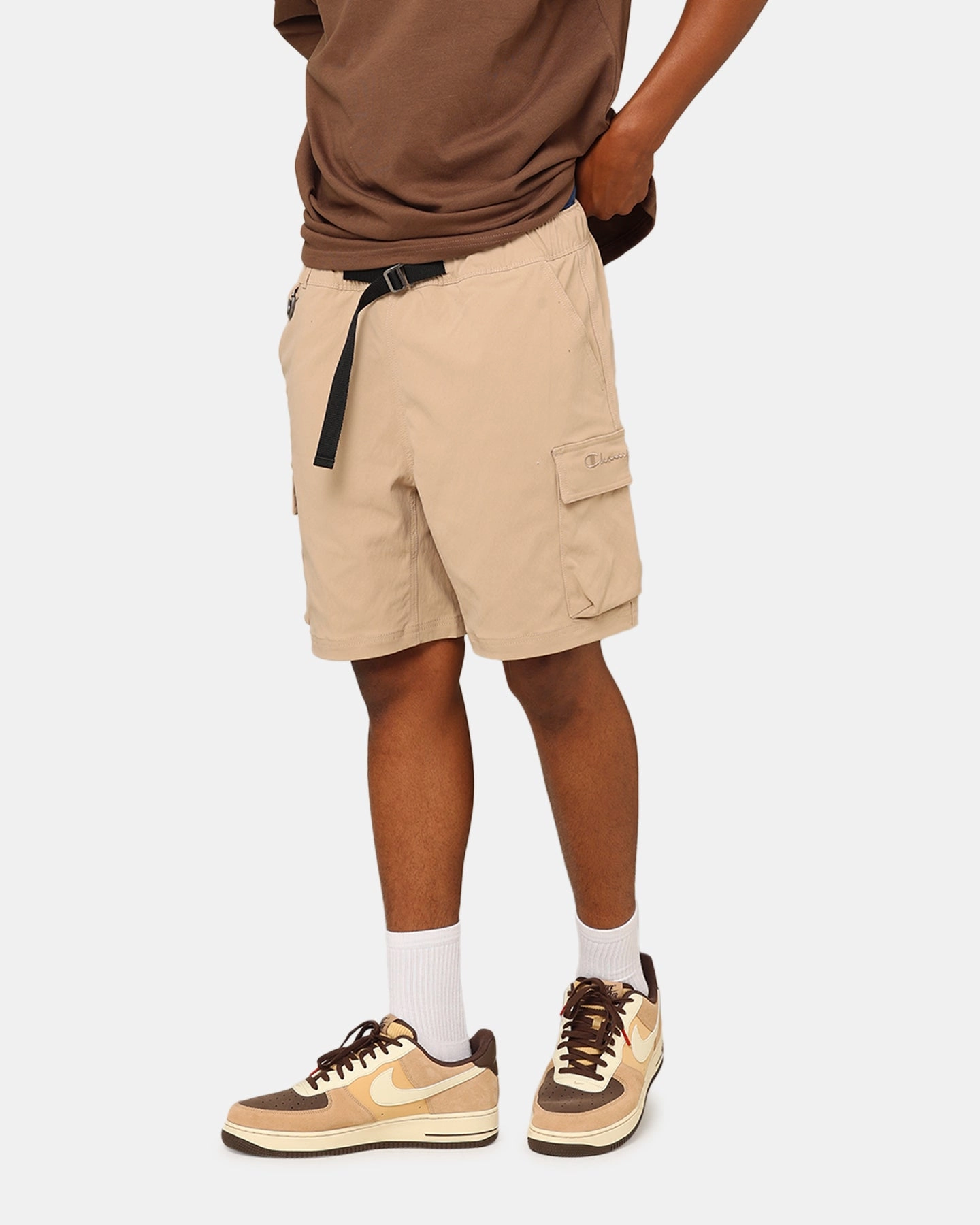Champion Reb Script Hike Shorts Beam AntiStaticCoating semi-formal look