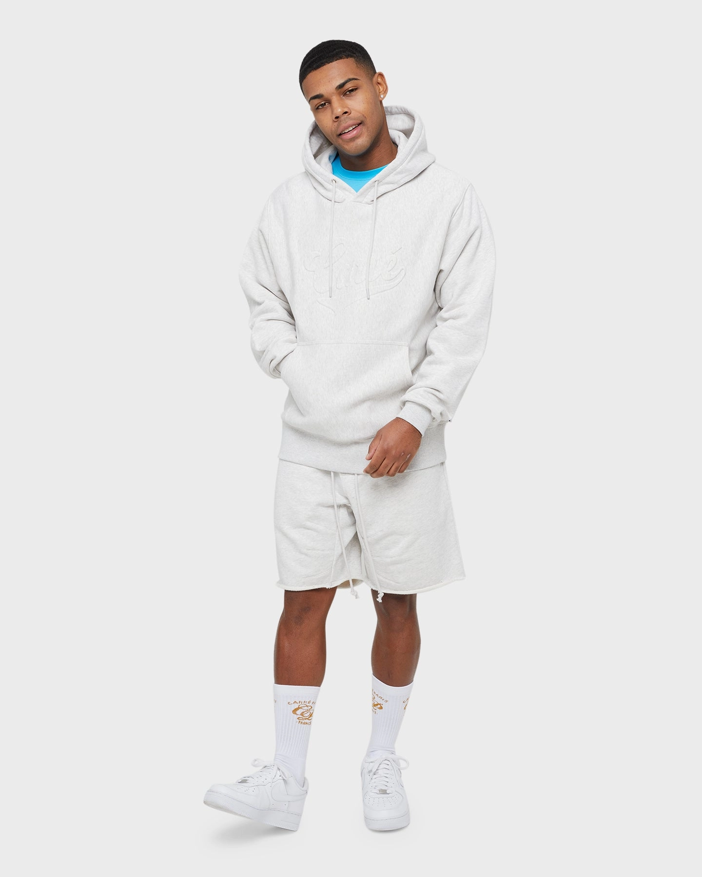 Carre Forme CLS Hoodie Light Grey ZipperClosure Non Irritating Lining