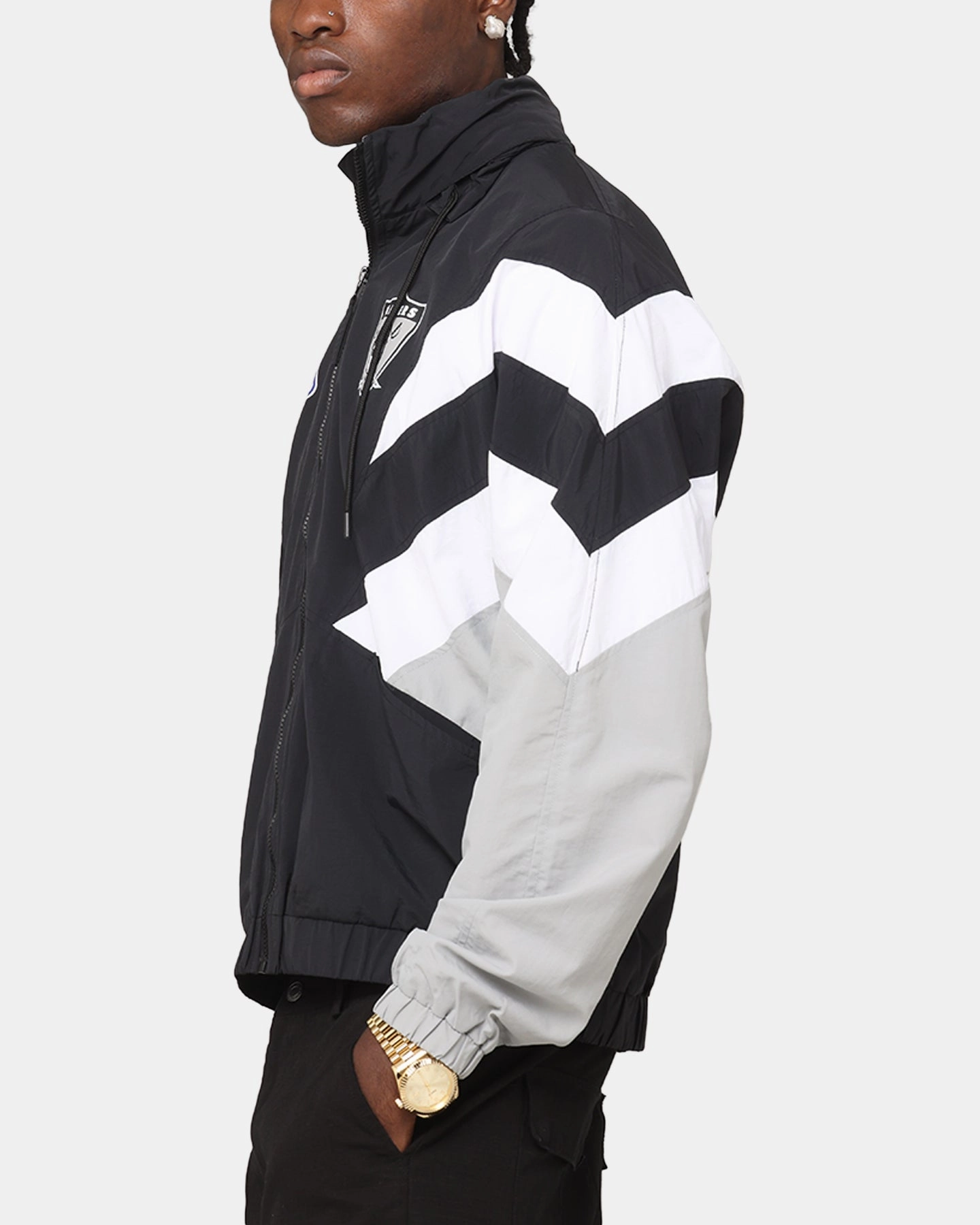 Mitchell & Ness Las Vegas Raiders Spray Jacket Black/Grey Thermal Insulation Layer