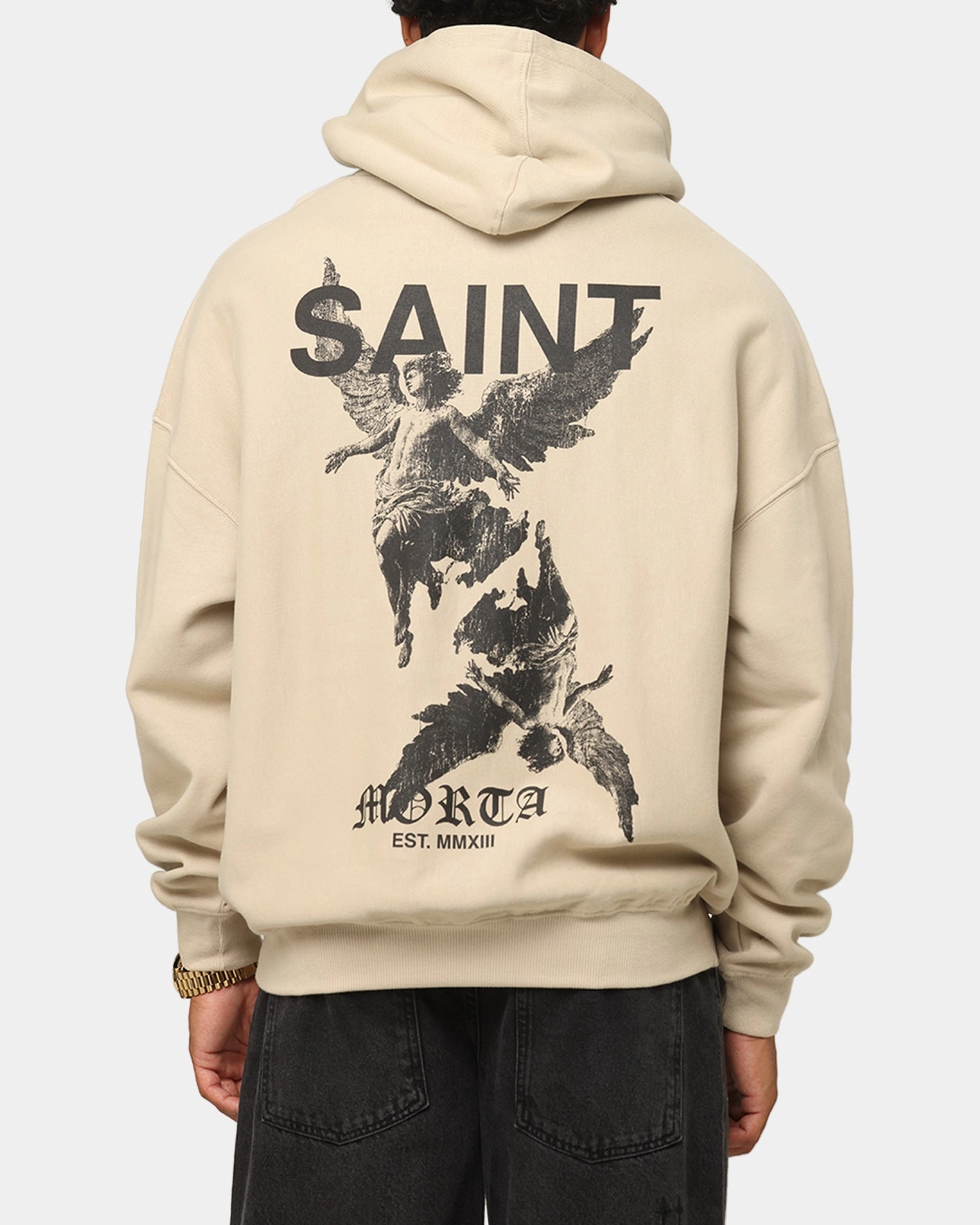 Breathable fabric Foundation Saint Morta Heavens Boxy Hoodie Stone