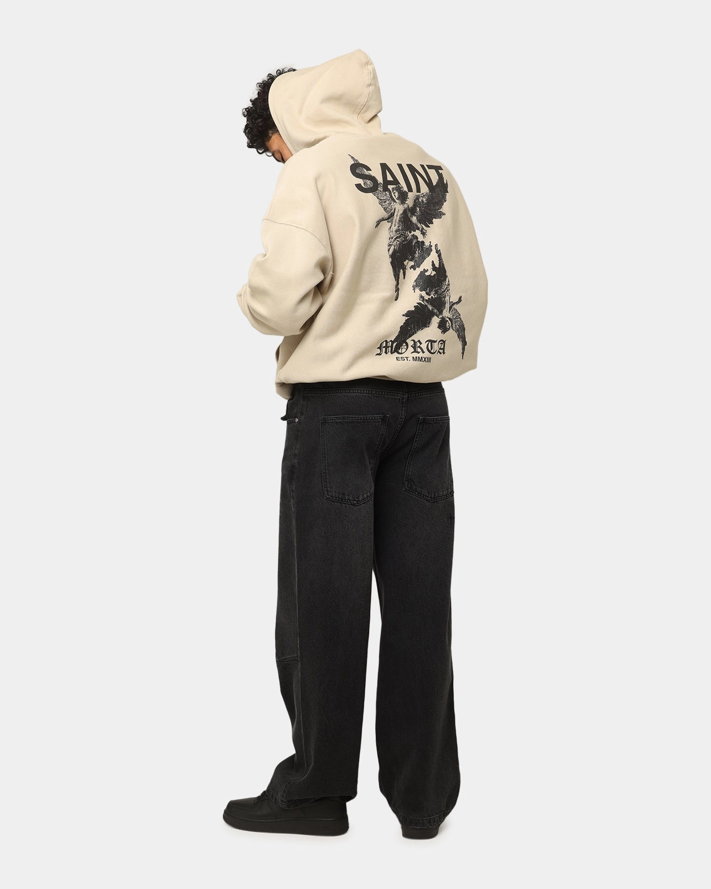 Saint Morta Heavens Boxy Hoodie Stone Reservation