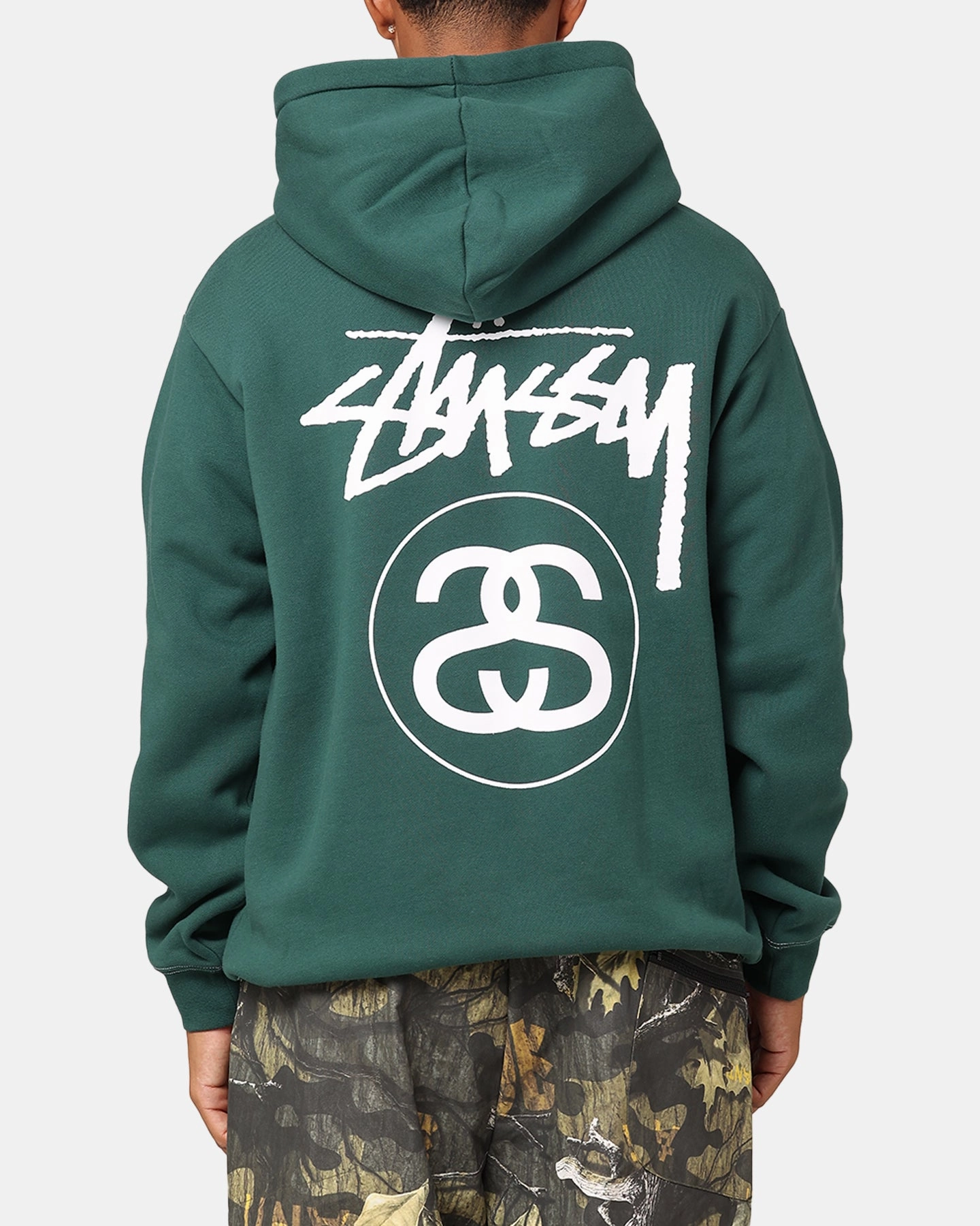 work event Stussy SS Link Fleece Hoodie Forest