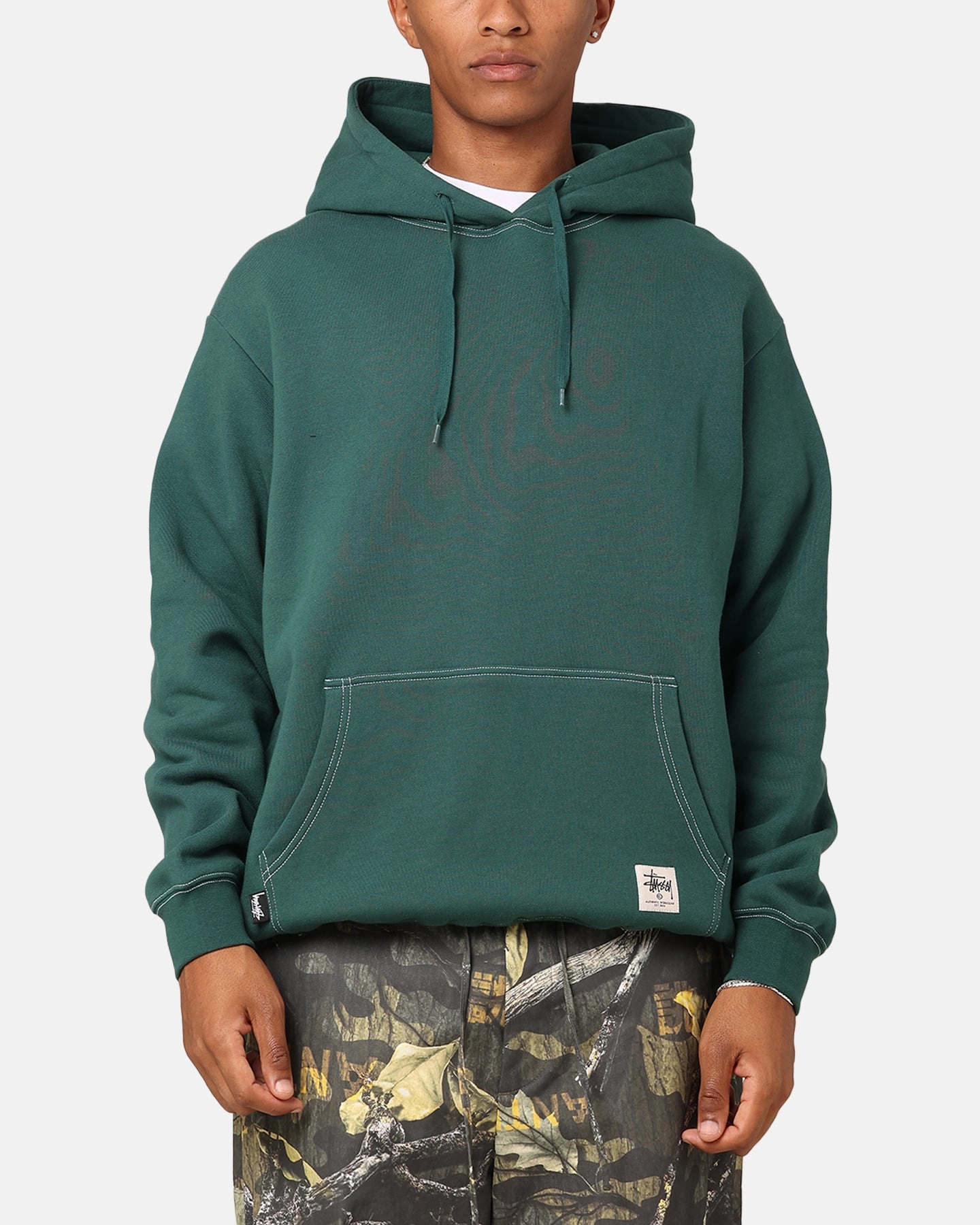 Stussy SS Link Fleece Hoodie Forest Protective Layer