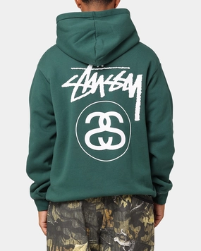 work event Stussy SS Link Fleece Hoodie Forest
