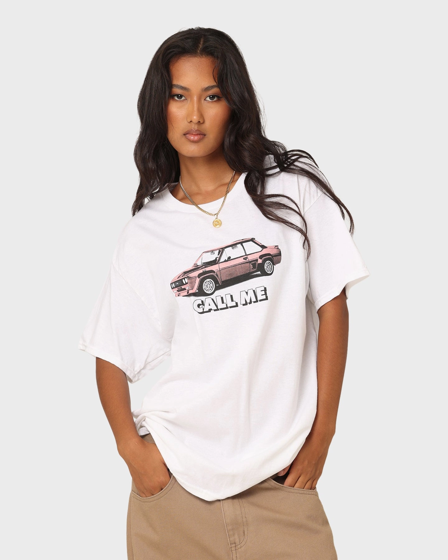 Goat Crew Call Me Vintage T-Shirt Off White Bright Color