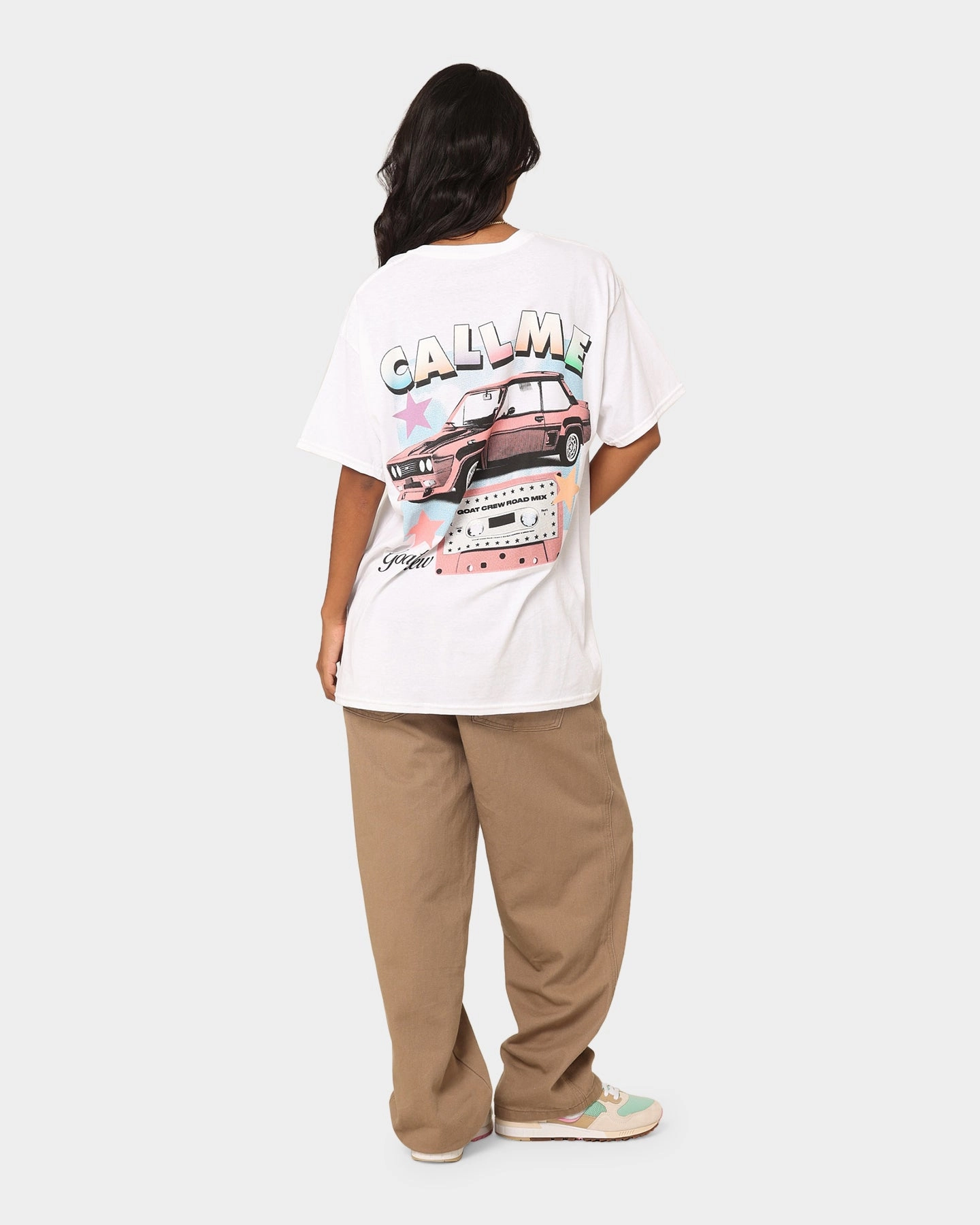 Goat Crew Call Me Vintage T-Shirt Off White AntiStaticFinish Stylish and Cozy