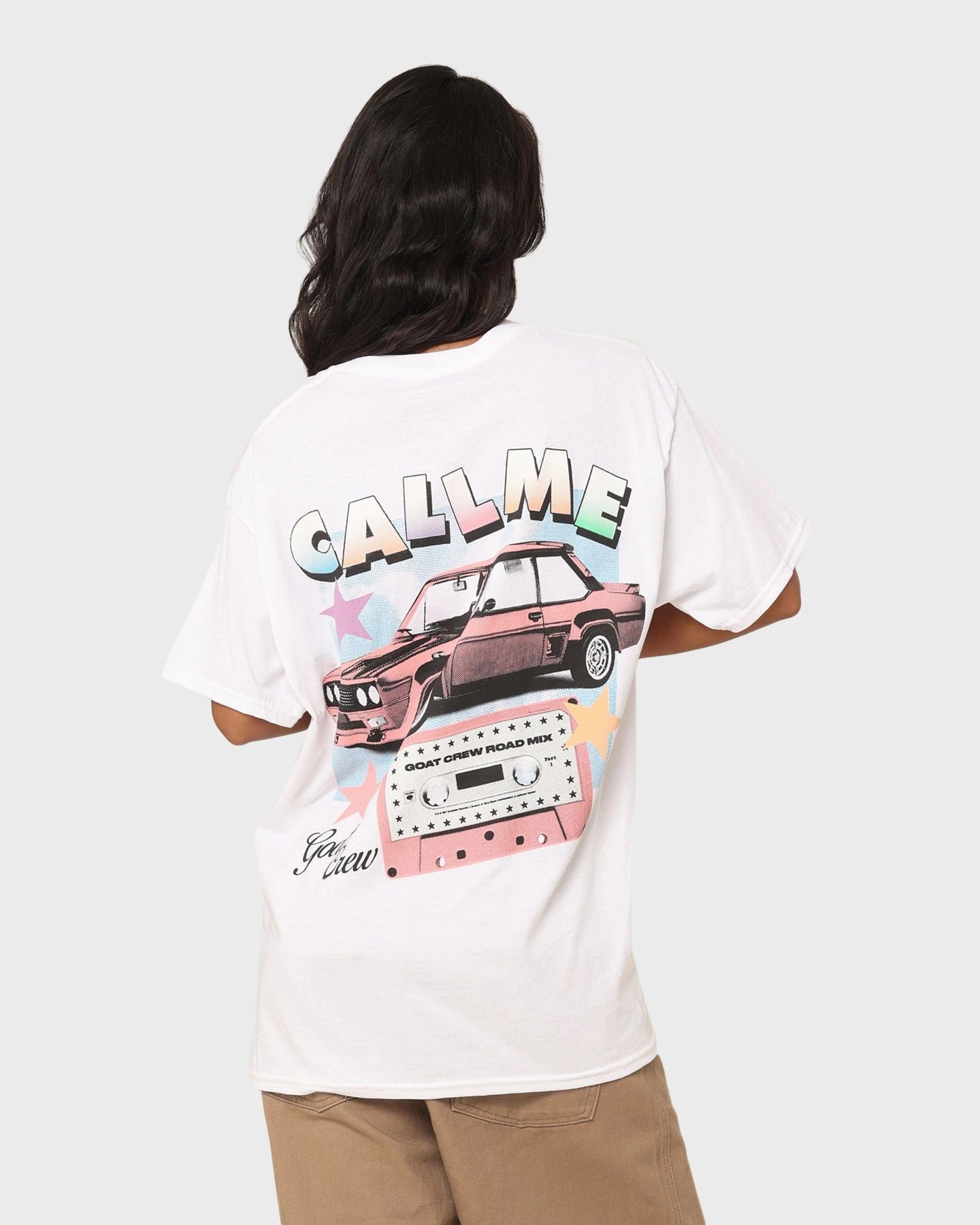 Goat Crew Call Me Vintage T-Shirt Off White AllSeasonWear Autumn Wear