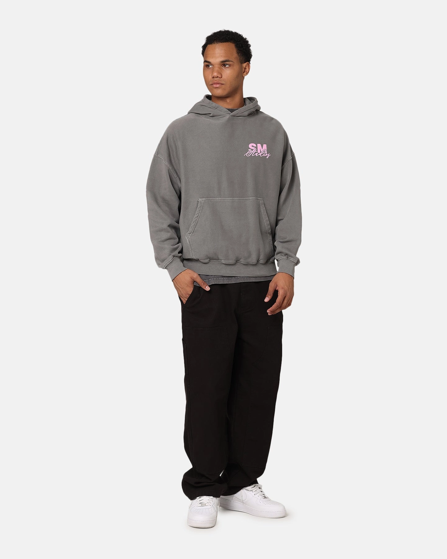 models Booking Saint Morta Saint Studios Premium Hoodie Washed Charcoal