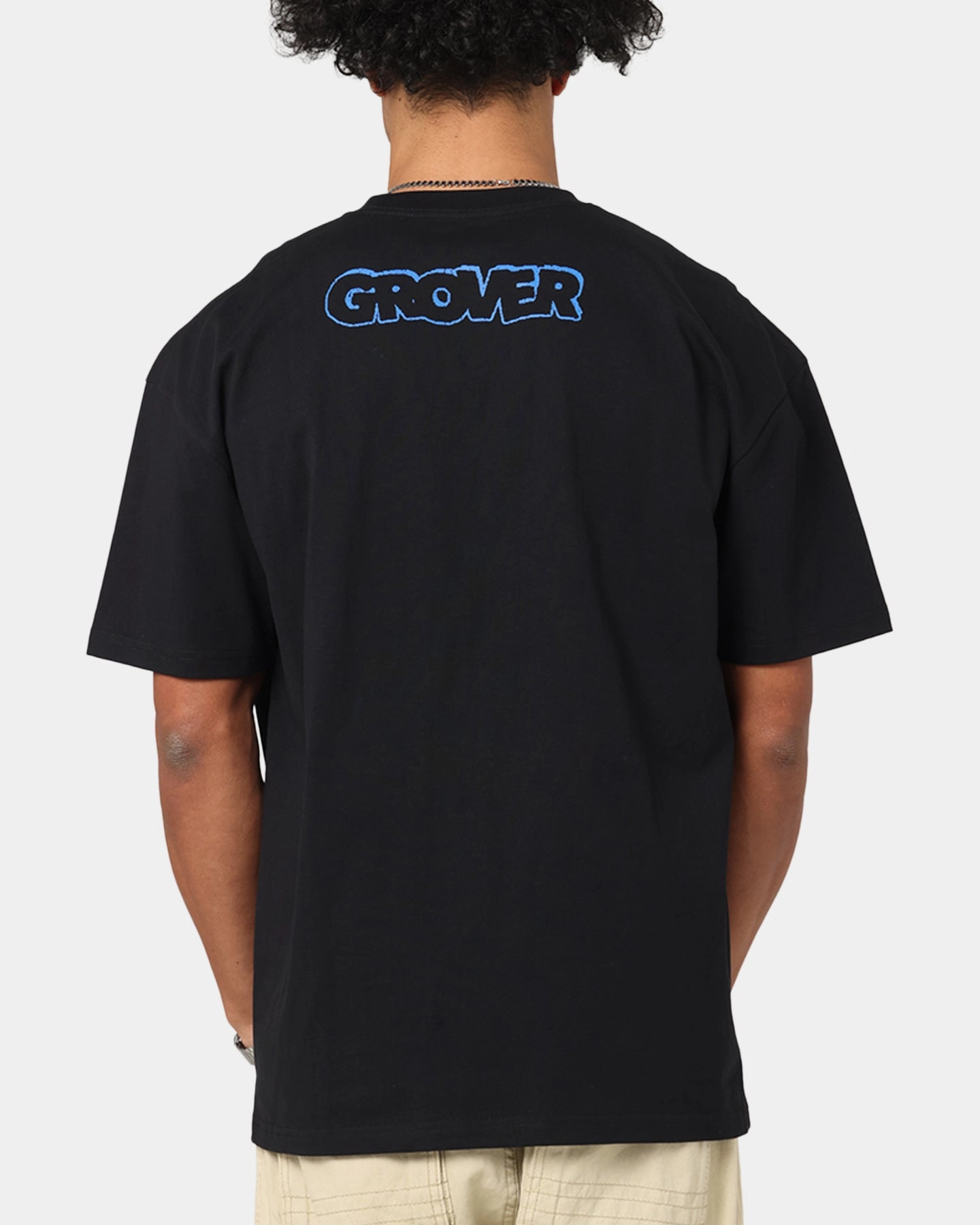 American Thrift X Sesame Street Grover Grail Heavy T-Shirt Black SkinFriendlyFibers