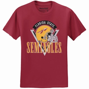 adults' Homefield Men's Vault Florida State Seminoles Helmet Design Short Sleeve T-shirt - Cardinal