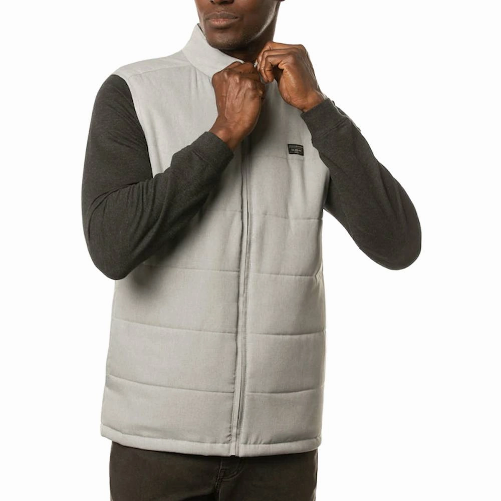 TravisMathew Interlude Puffer Golf Vest Heather Sleet - FW22 Men day operation