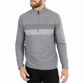 Fleece Backing TravisMathew Low Roller Golf Jacket Heather Black - FW22 Men