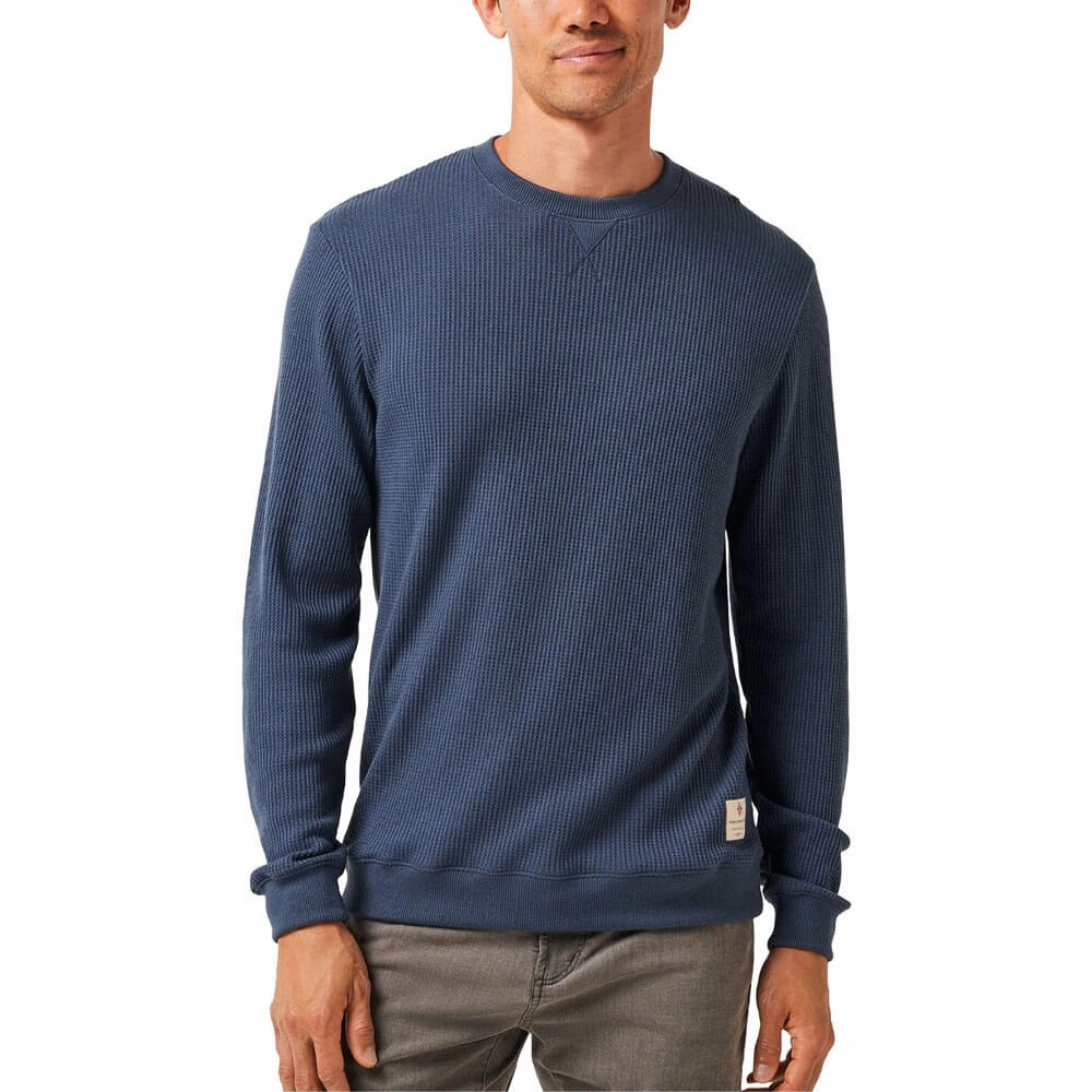 TravisMathew Nonrev Golf Sweater Mood Indigo/Vintage Indigo - SS25 Men Elastic Hem Adjustment