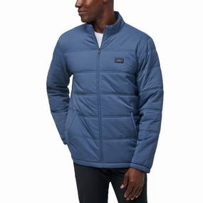 Fade Resistant TravisMathew Palisades Puffer Golf Jacket Navy - FW24 Men