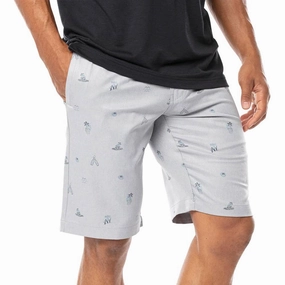 Eco Conscious Packaging Soft Inner Lining TravisMathew Shipfaced Golf Shorts Heather Sleet - SS21 Men