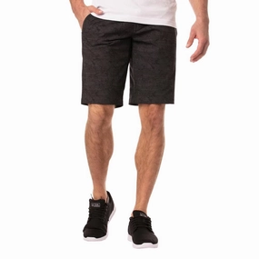 FlexibleMobility TravisMathew Sneak A Peak Golf Shorts Heather Gray Pinstripe - SS21 Men