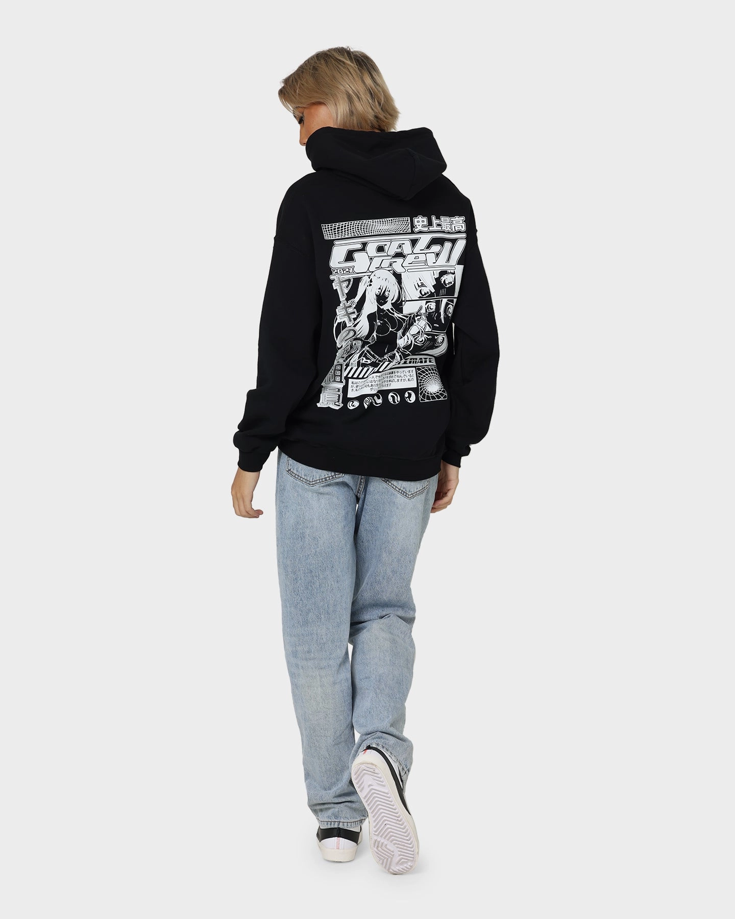 Goat Crew Anime Hoodie Black Anti Static Lining