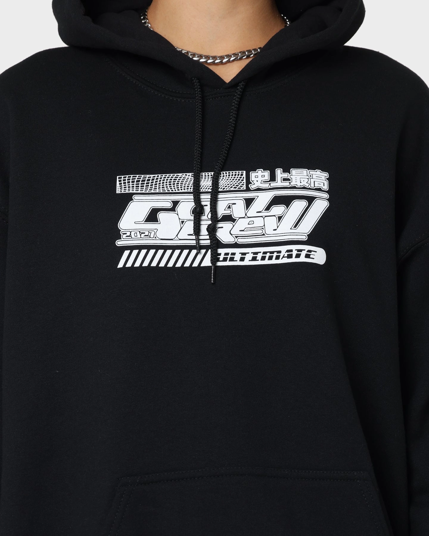clean design Goat Crew Anime Hoodie Black