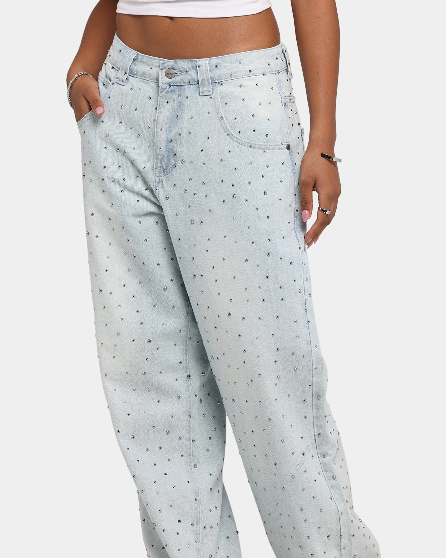 Saint Morta Amplus Glamourama Jeans Blue Dust Office Wear Couple Look Work Ready Minimalist Daily Wear Loose