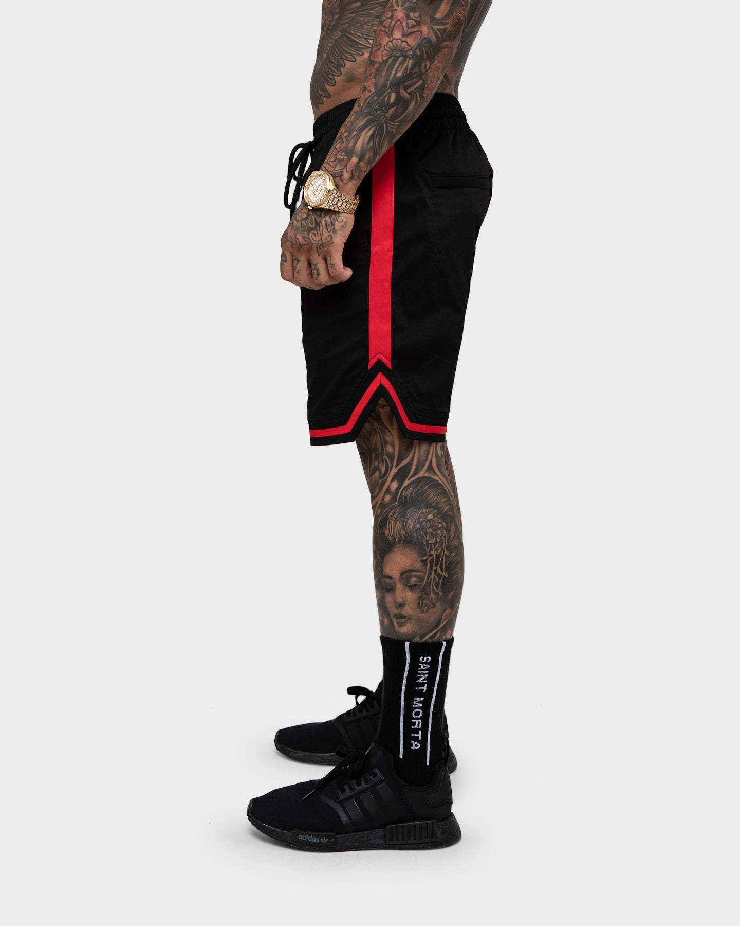 AntiOdorTreatment Saint Morta Envogue All-Star Woven Shorts Black/Red