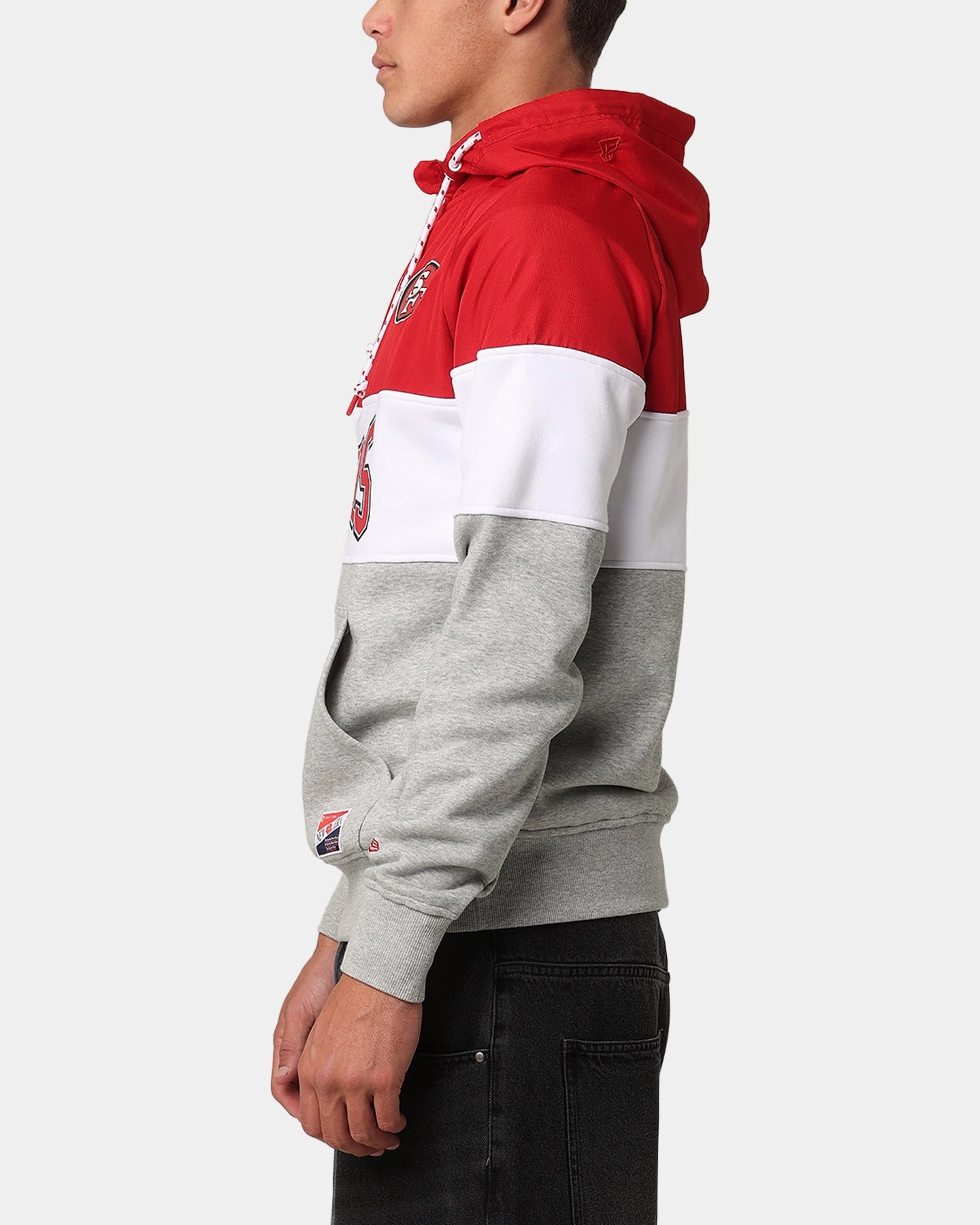 New Era San Francisco 49ers Quarter Zip Hoodie Red Windproof Shield