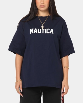 Nautica Basic Logo T-Shirt Navy Skin Friendly Lining