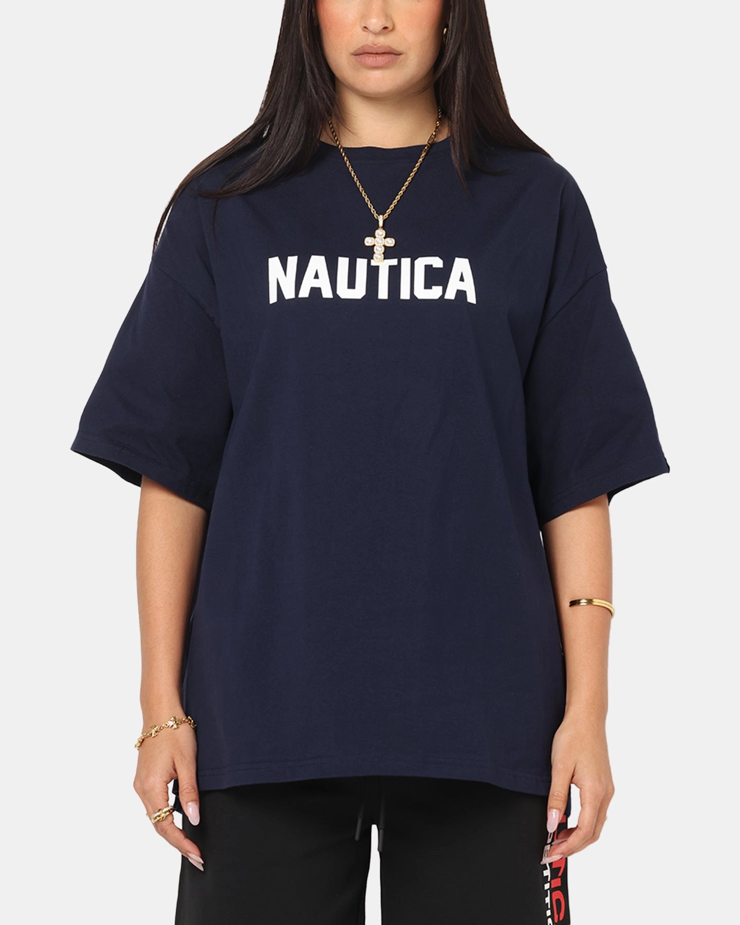 Nautica Basic Logo T-Shirt Navy Skin Friendly Lining