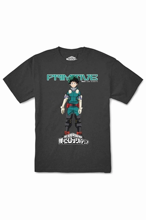 Soft Layering BioBased Fibers Primitive Izuku Midoriya Washed Tee